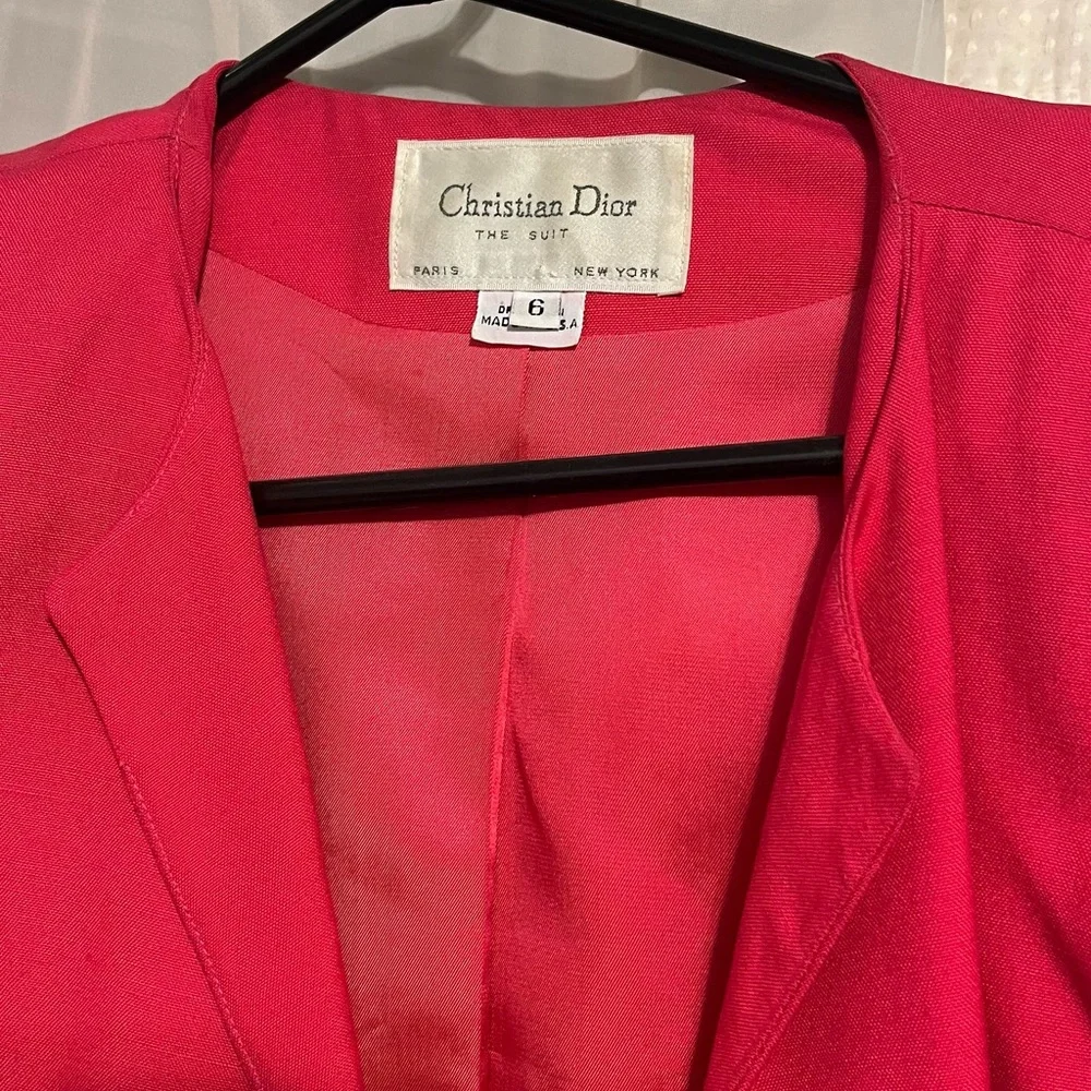Vintage Sz 6 Pink Christian Dior Blazer